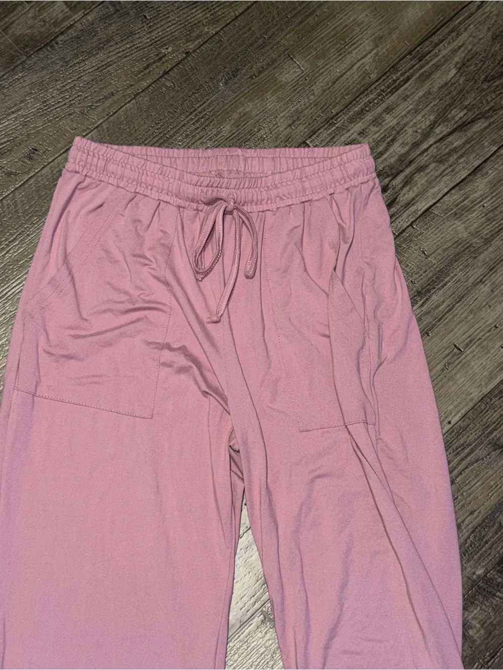 Light Pink Drawstring Jogger Pants - Picture 3 of 7